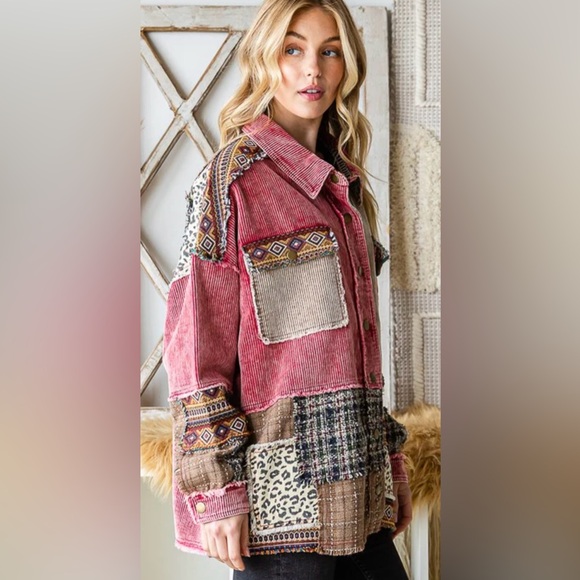 Oli & Hali Multicolor Patchwork Jean Jacket - Picture 3 of 8